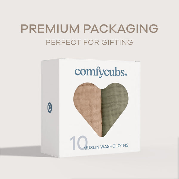 Muslin Washcloths in Multicolor