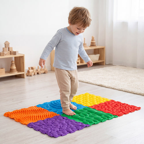 6 PCS Interlocking Sensory Mats with Rich Colors for Kids Adults