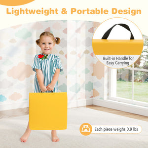 6 PCS Square Floor Cushions 16 Inch Soft Sponge Floor Pillows-Multicolor