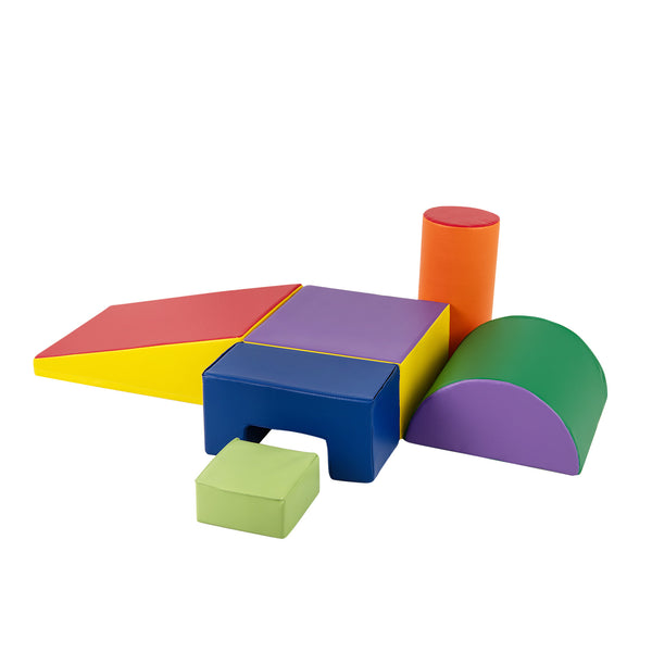 6 Pieces Foam Climbing Blocks Indoor Climb and Crawl Activity Playset with Rectangles