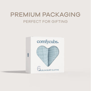 Muslin Burp Cloths in Sky Blue