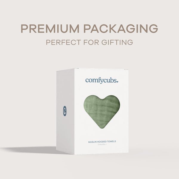 Baby Hooded Towels in Sage