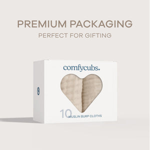 Muslin Burp Cloths in Sand