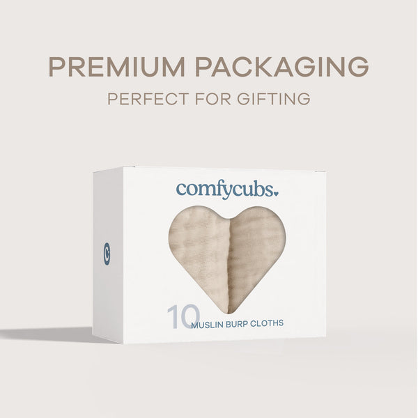 Muslin Burp Cloths in Sand