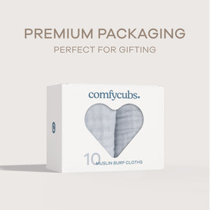 Muslin Burp Cloths  in Slate