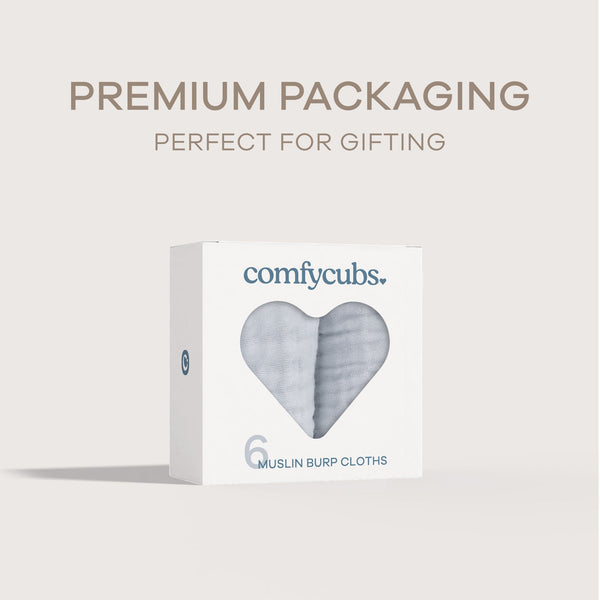 Muslin Burp Cloths  in Slate