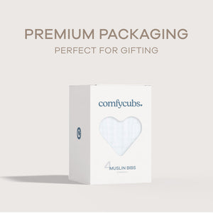 Muslin Bibs in White