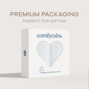 Muslin Washcloths in White