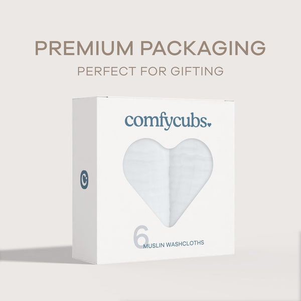 Muslin Washcloths in White