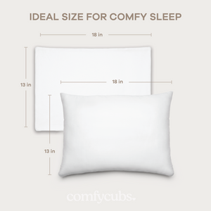 Toddler Pillows with Soft Cotton Pillow Case in White