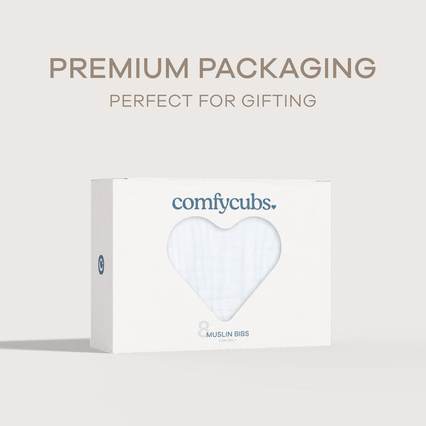 Muslin Bibs in White