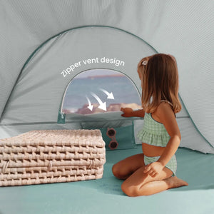 Tiny Land® One-Stop Beach Toy & Tent Set – Sea Blue