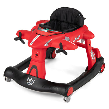 6-in-1 Baby Walker with Wheels and Detachable Play Platform for Kids Aged 6-18 Months Old