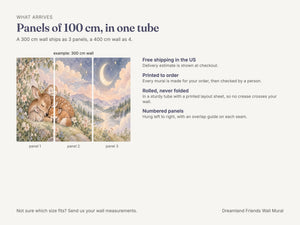 Watercolor Dreamland Friends Wall Mural, image 8