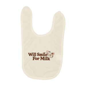 Will Smile For Milk baby bib