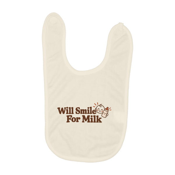 Will Smile For Milk baby bib