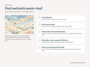 Watercolor Paper Planes Wall Mural, image 7