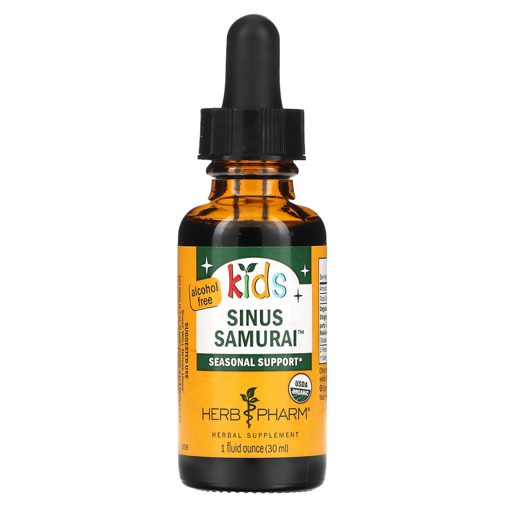 Herb Pharm Kids Sinus Samurai Alcohol-Free Liquid Herbal Formula, Organic