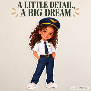 Personalized Pilot Wall Decal from Photo, Dream Job Sticker, image 11