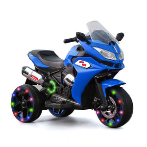 Kids' 12V Electric Motorcycle with Light-Up Training Wheels