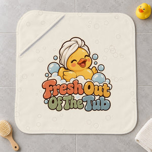 Fresh Out Of The Tub kids hooded bath towel laid flat