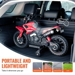 Kids' 12V Electric Ride-On Motorcycle with LED Lights