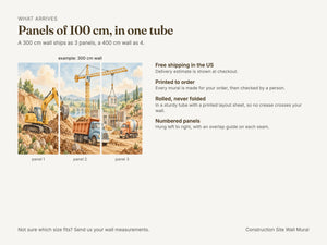 Watercolor Construction Site Wall Mural, image 8