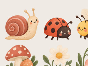 Mushroom Garden Wall Decals, Set of 15, image 4