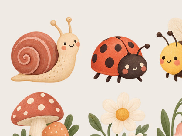 Mushroom Garden Wall Decals, Set of 15, image 4