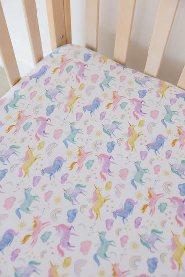 Elliana crib sheet in soft fabric, perfect for cozy and stylish baby bedding.