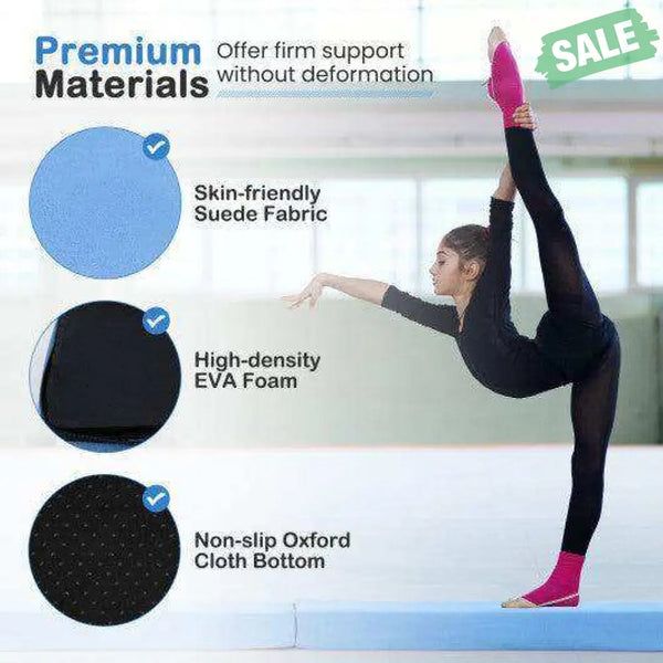 7 FT Folding Balance Beam with Removable Suede Cover and Non-slip Bottom-Navy Baby Gyms & Playmats