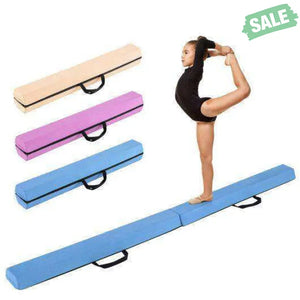 7 FT Folding Balance Beam with Removable Suede Cover and Non-slip Bottom-Navy Baby Gyms & Playmats