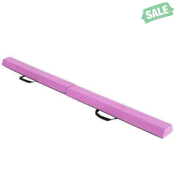 7 FT Folding Balance Beam with Removable Suede Cover and Non-slip Bottom-Navy Baby Gyms & Playmats