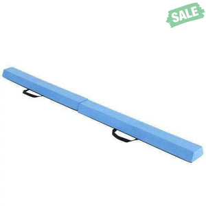 7 FT Folding Balance Beam with Removable Suede Cover and Non-slip Bottom-Navy Baby Gyms & Playmats
