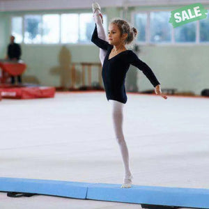 7 FT Folding Balance Beam with Removable Suede Cover and Non-slip Bottom-Navy Baby Gyms & Playmats