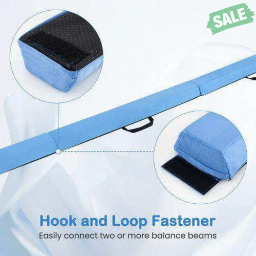 7 FT Folding Balance Beam with Removable Suede Cover and Non-slip Bottom-Navy Navy Baby Gyms & Playmats