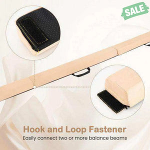7 FT Folding Balance Beam with Removable Suede Cover and Non-slip Bottom-Navy Khaki Baby Gyms & Playmats