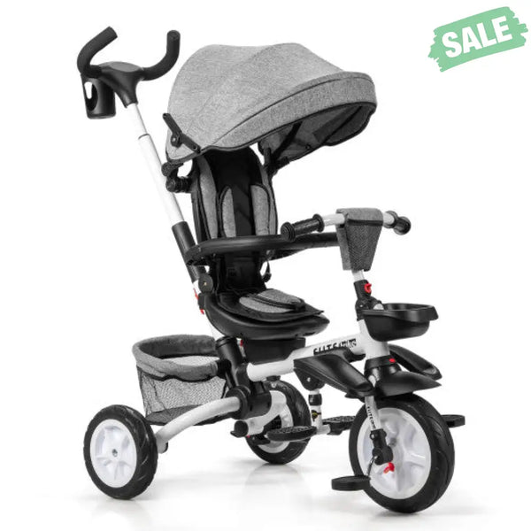 7-in-1 Detachable Baby Stroller with Canopy and Safety Harness-Pink Baby Strollers