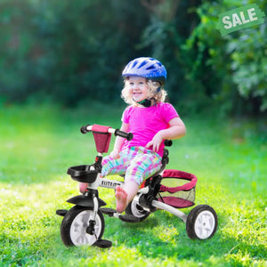 7-in-1 Detachable Baby Stroller with Canopy and Safety Harness-Pink Baby Strollers