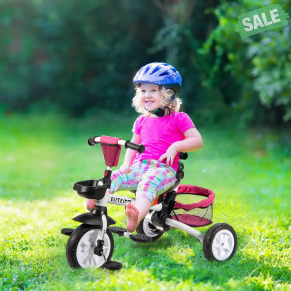 7-in-1 Detachable Baby Stroller with Canopy and Safety Harness-Pink Baby Strollers