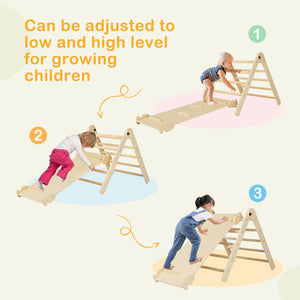 7-in-1 Indoor Climbing Toys for Toddlers with Reversible Ramp