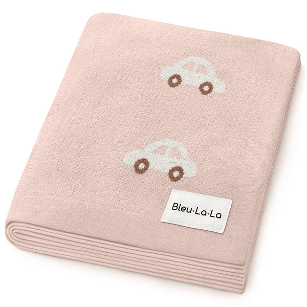 100% Cotton Luxury Knit Car Swaddle Blanket - MOOGCO Baby