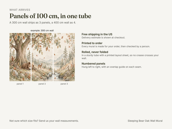 Watercolor Sleeping Bear Oak Wall Mural, image 7