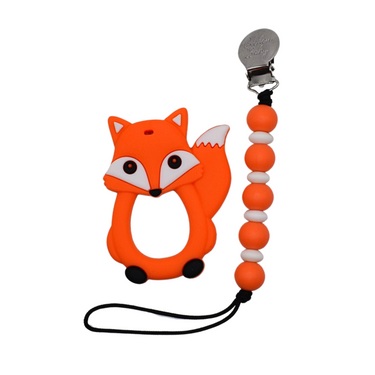 "Fox Teether Set for babies - safe, soft, and perfect for soothing gums during teething."