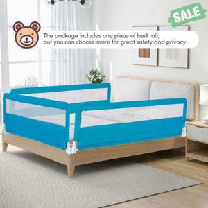 71 Inch Extra Long Swing Down Bed Guardrail with Safety Straps-Pink Pink Bed Rails