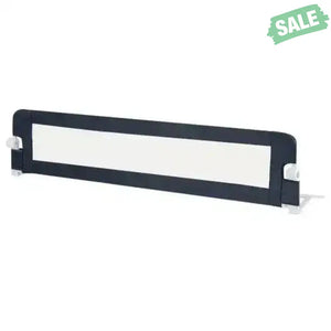 71-Inch Foldable Bed Rail Swing Down Baby Bed Guard Rail with Adjustable Safety Strap-Blue