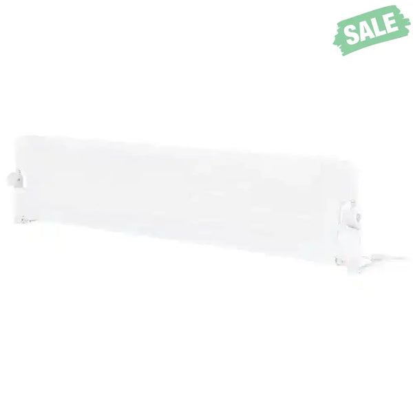 71-Inch Foldable Bed Rail Swing Down Baby Bed Guard Rail with Adjustable Safety Strap-White