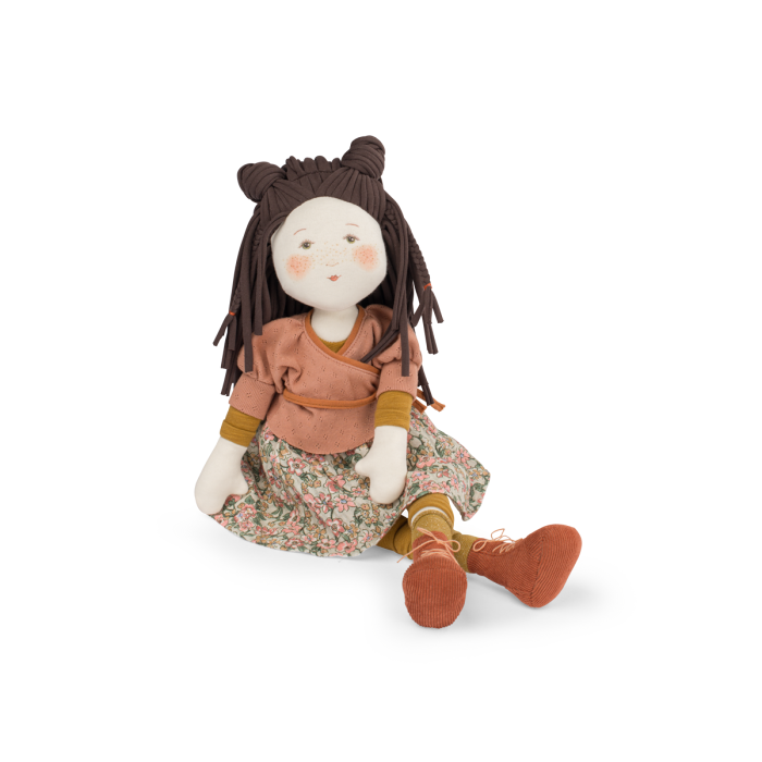 Marjolaine The Rosalies doll, a soft and charming baby doll for imaginative play and cuddles.