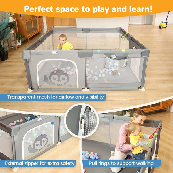 Li'l Pengyu Large Baby Playpen