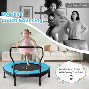 40 Inch Trampoline for Kids Indoor Outdoor Fitness Trampoline